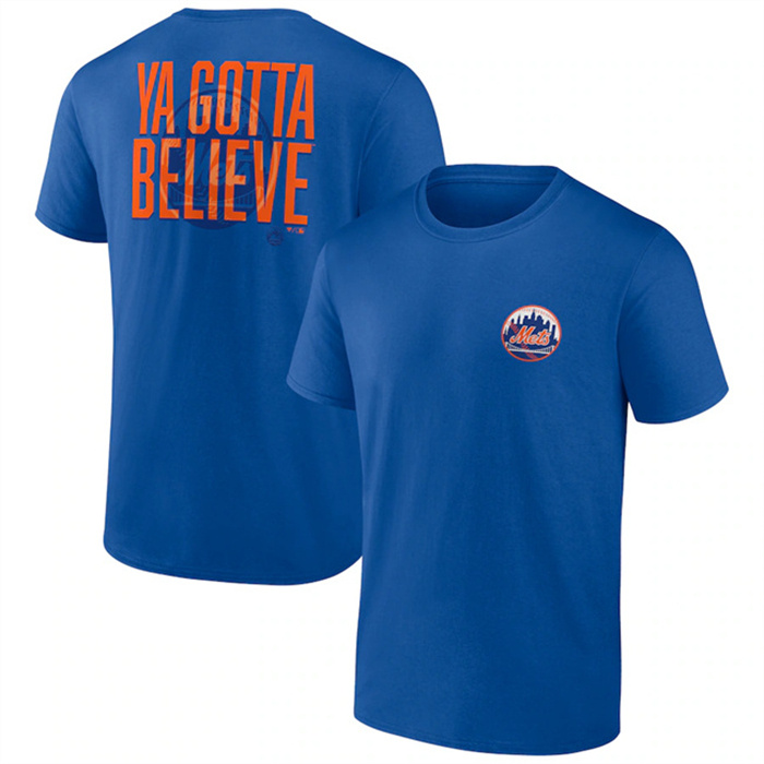 Men's New York Mets Blue Iconic Bring It T-Shirt
